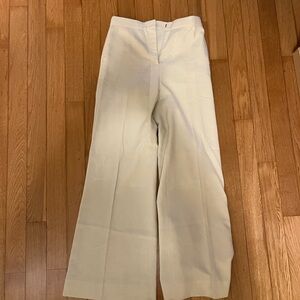 Sandro Wide-Leg Cream Trousers